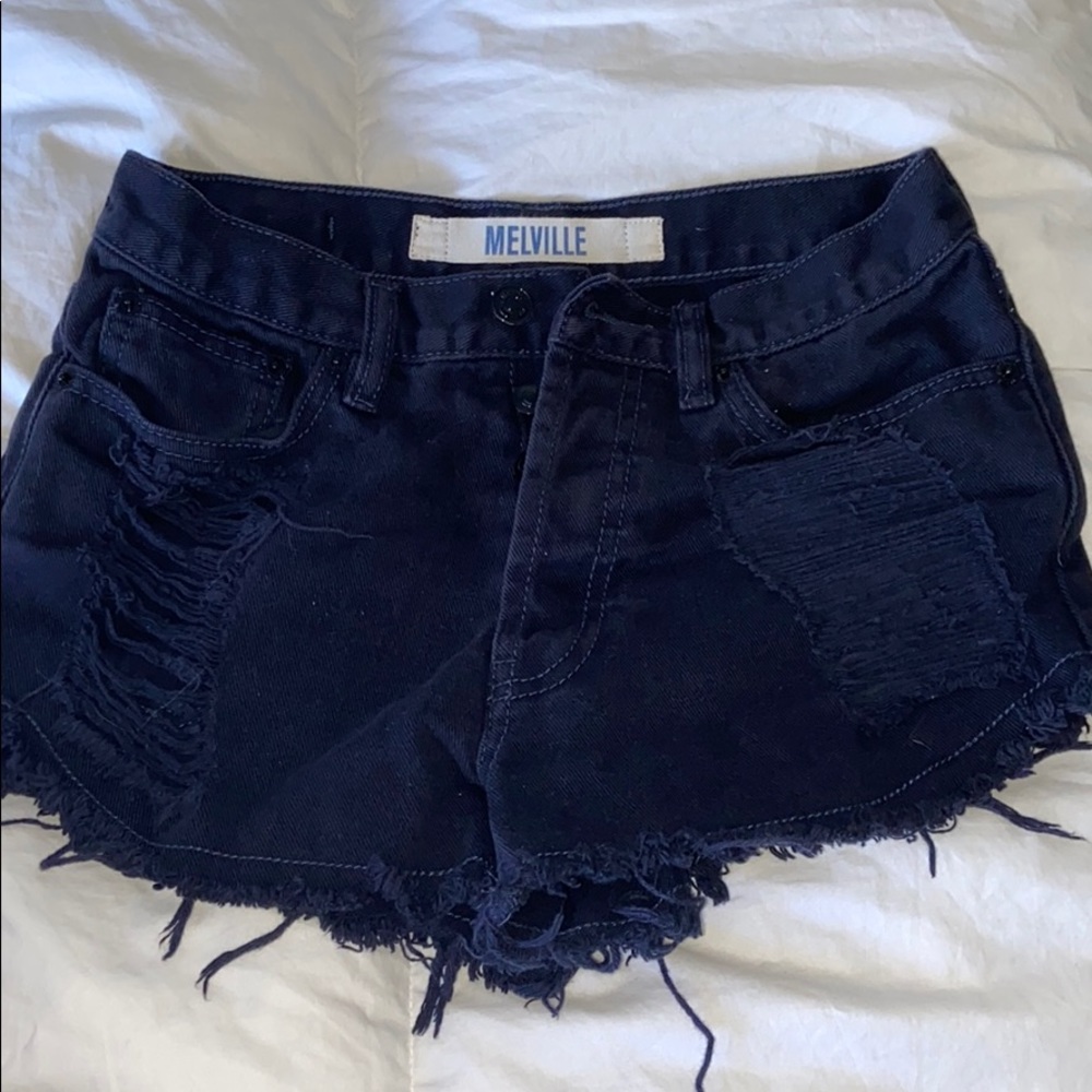 Brandy Melville Navy Denim Shorts